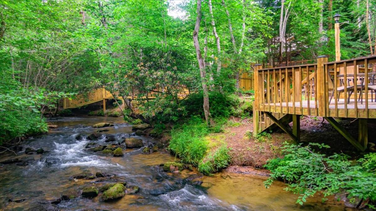 Waterfront Mountain Cabin With Hot Tub Villa บลูริดจ์ ภายนอก รูปภาพ